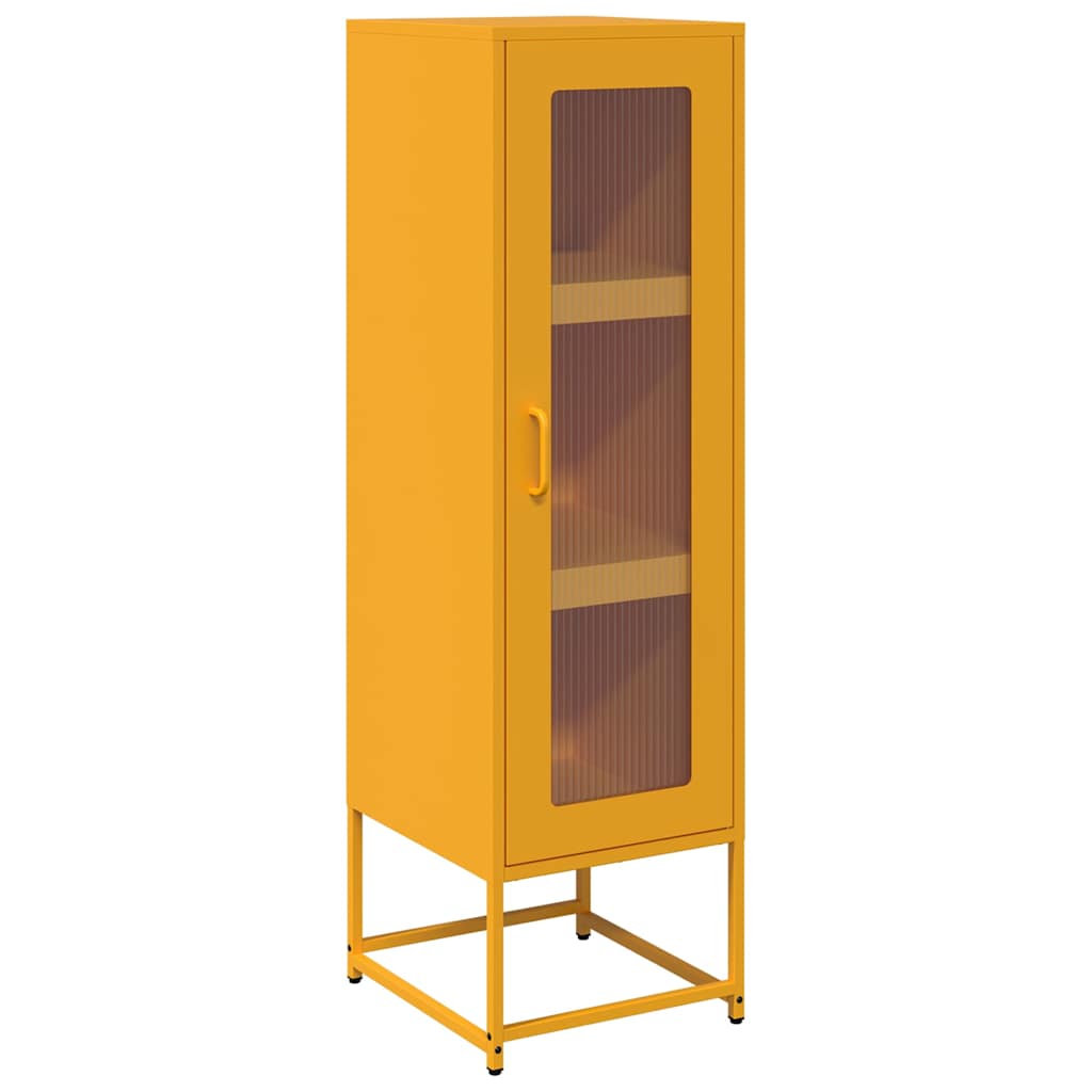 Highboard Mustard Yellow 36x39x123 cm Cold-rolled Steel