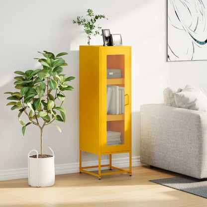 Highboard Mustard Yellow 36x39x123 cm Cold-rolled Steel