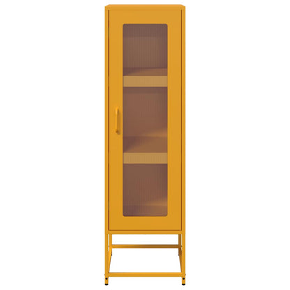 Highboard Mustard Yellow 36x39x123 cm Cold-rolled Steel