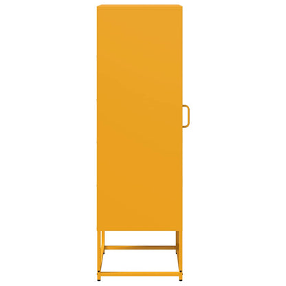 Highboard Mustard Yellow 36x39x123 cm Cold-rolled Steel