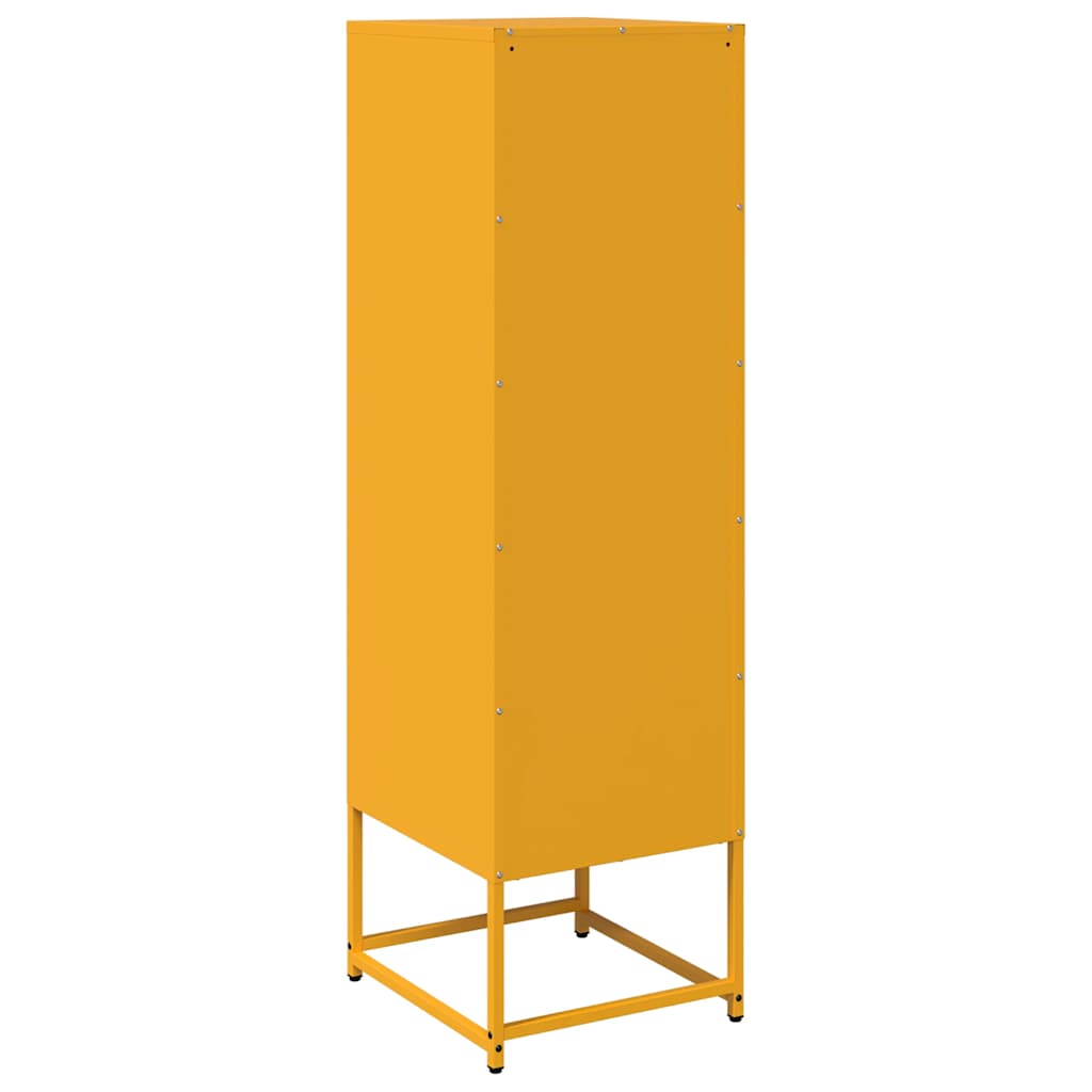 Highboard Mustard Yellow 36x39x123 cm Cold-rolled Steel