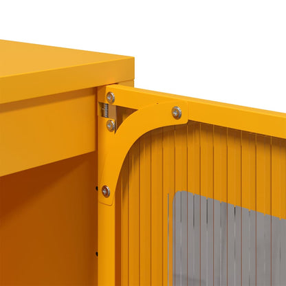 Highboard Mustard Yellow 36x39x123 cm Cold-rolled Steel