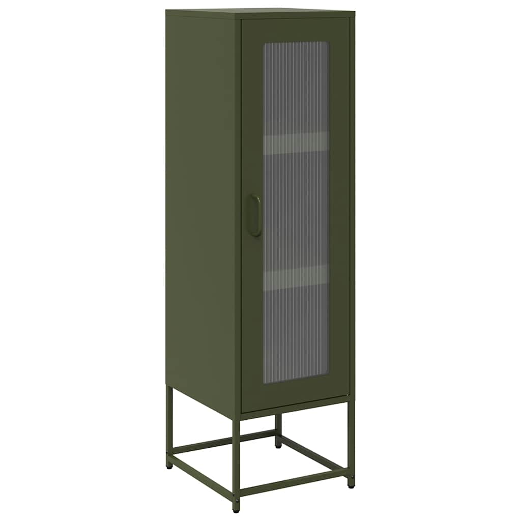 Highboard Olive Green 36x39x123 cm Cold-rolled Steel