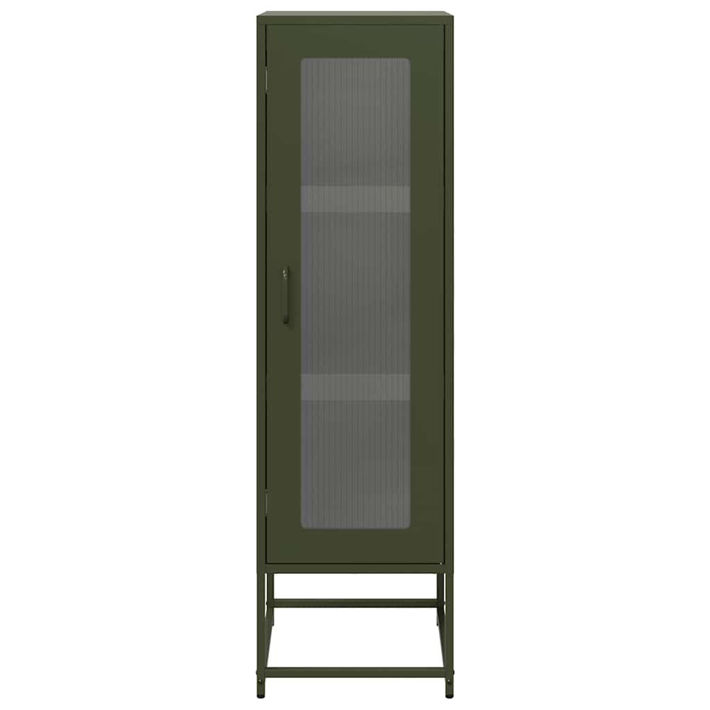 Highboard Olive Green 36x39x123 cm Cold-rolled Steel