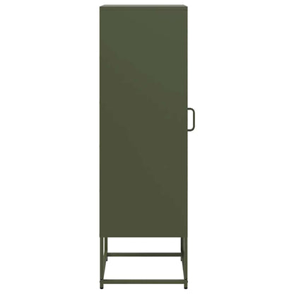 Highboard Olive Green 36x39x123 cm Cold-rolled Steel