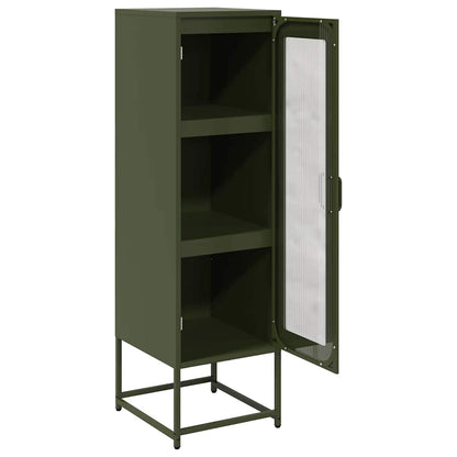 Highboard Olive Green 36x39x123 cm Cold-rolled Steel