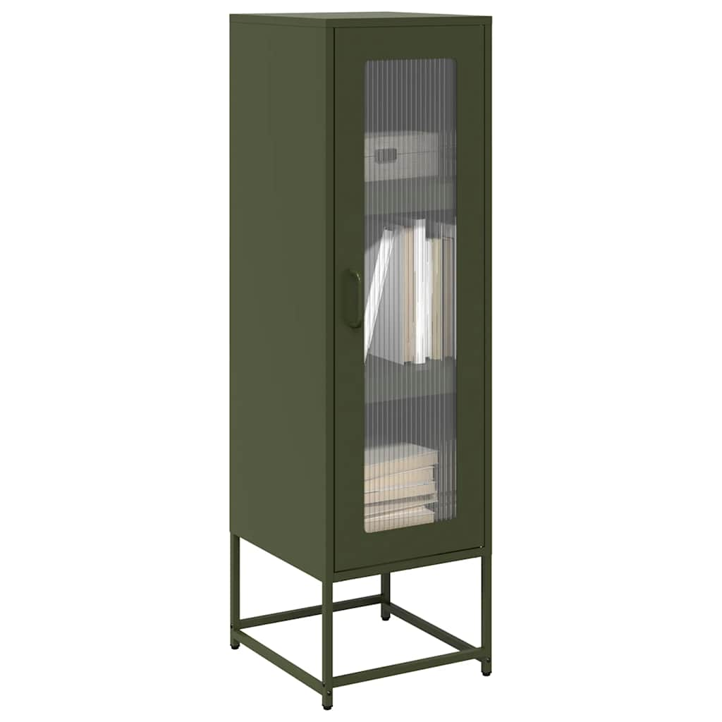 Highboard Olive Green 36x39x123 cm Cold-rolled Steel