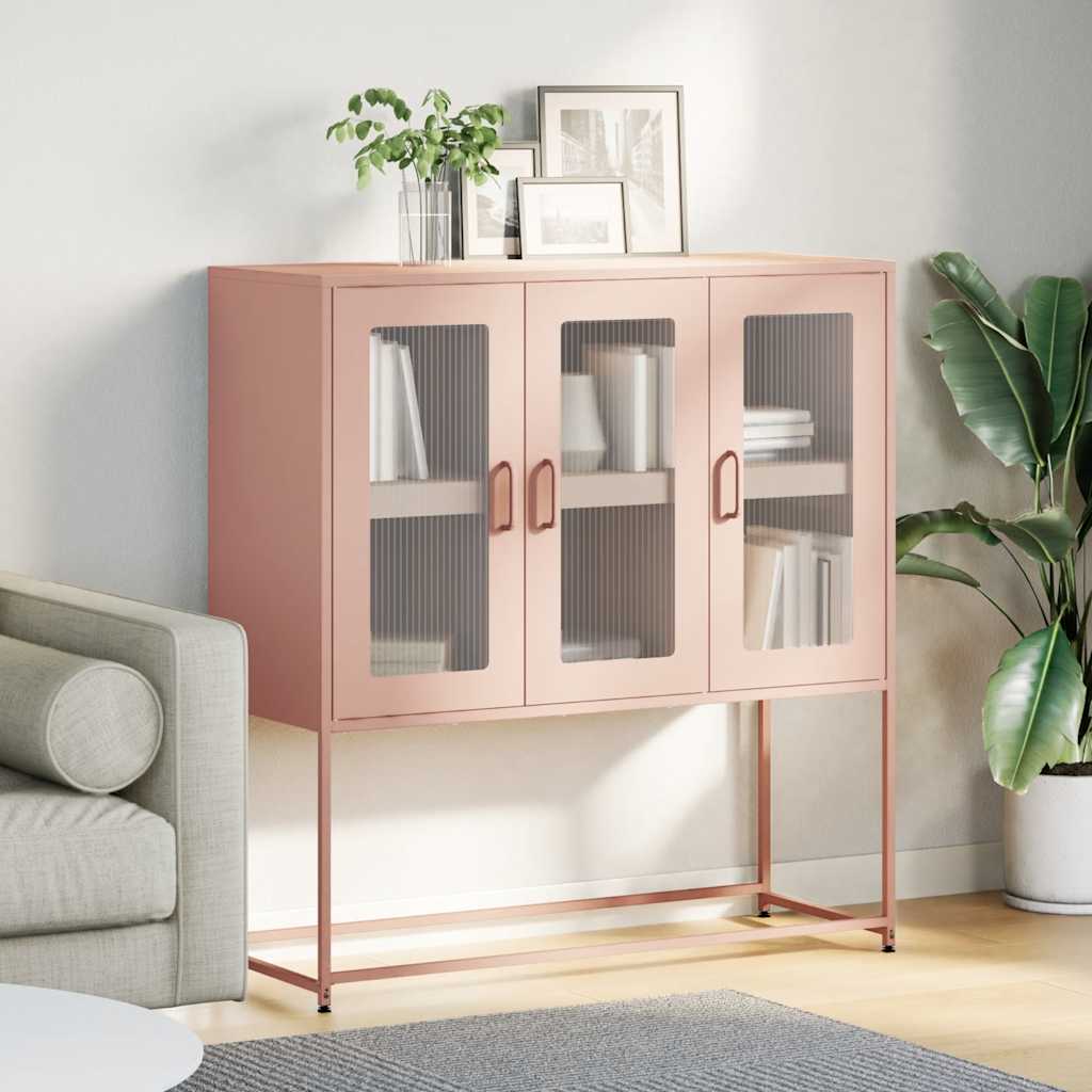 Sideboard Pink 100.5x39x107 cm Cold-rolled Steel