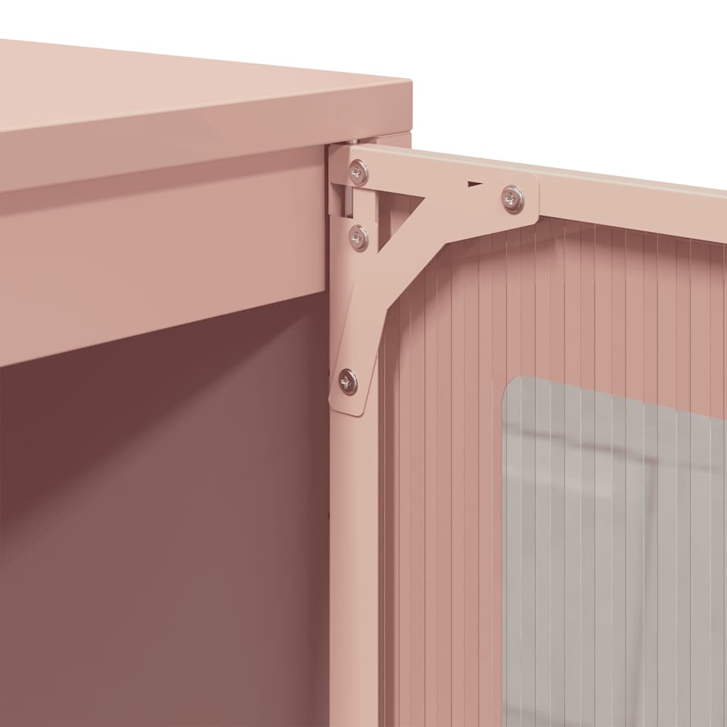 Sideboard Pink 100.5x39x107 cm Cold-rolled Steel