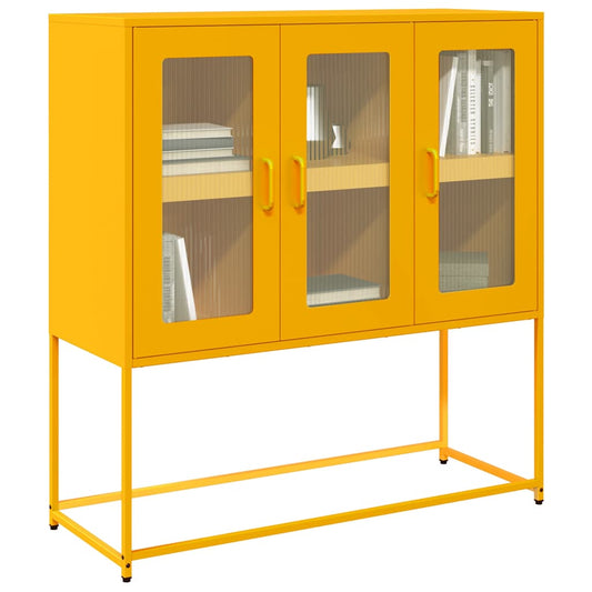 Sideboard Mustard Yellow 100.5x39x107 cm Cold-rolled Steel