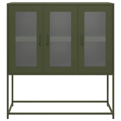 Sideboard Olive Green 100.5x39x107 cm Cold-rolled Steel