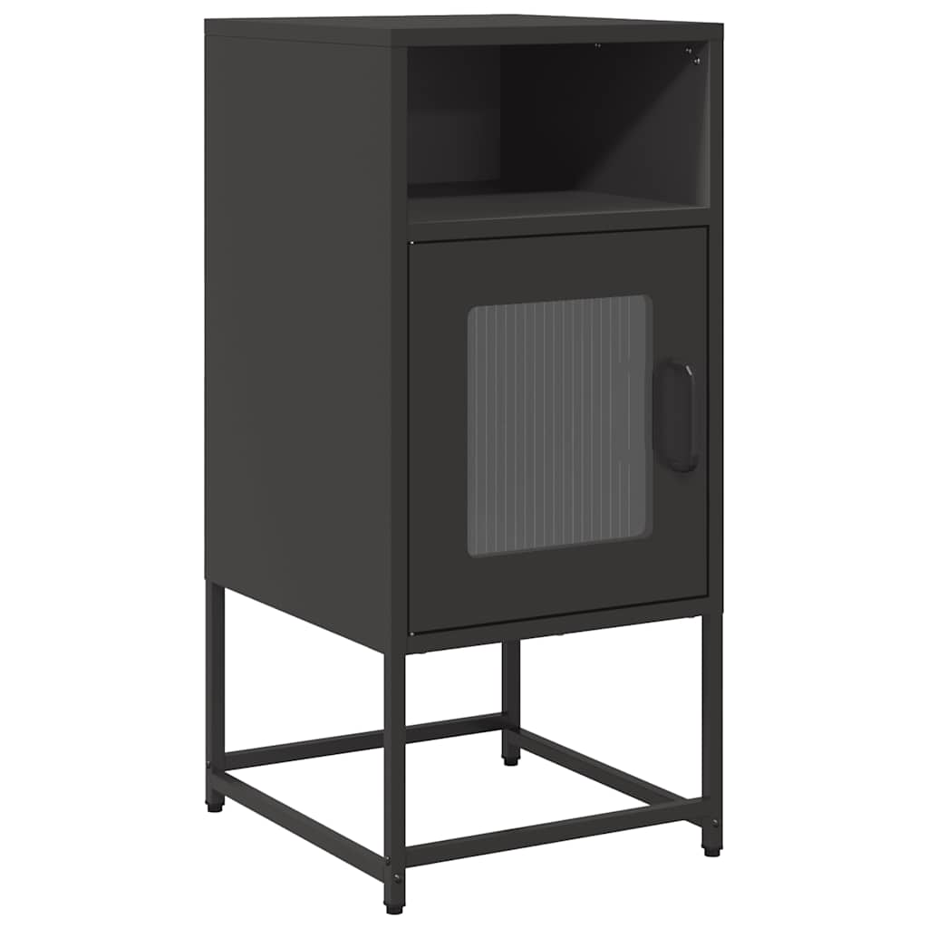 Bedside Cabinet Black 36x39x78 cm Cold-rolled Steel