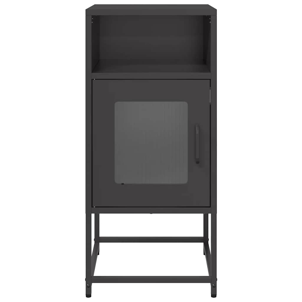 Bedside Cabinet Black 36x39x78 cm Cold-rolled Steel