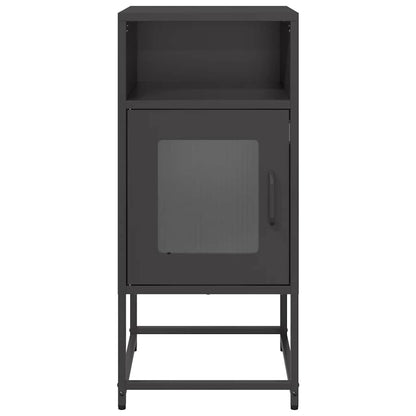 Bedside Cabinet Black 36x39x78 cm Cold-rolled Steel