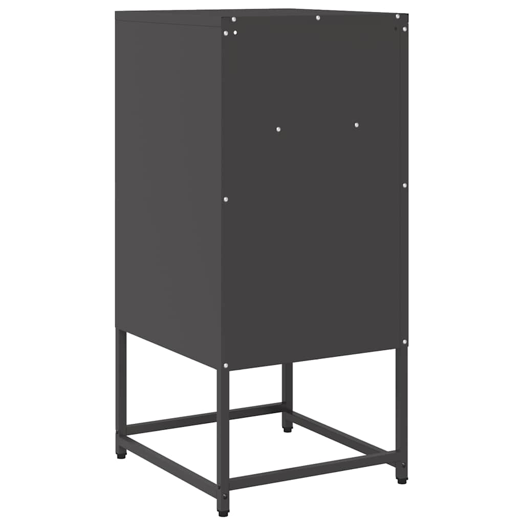 Bedside Cabinet Black 36x39x78 cm Cold-rolled Steel