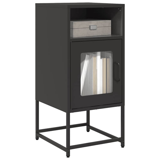 Bedside Cabinet Black 36x39x78 cm Cold-rolled Steel