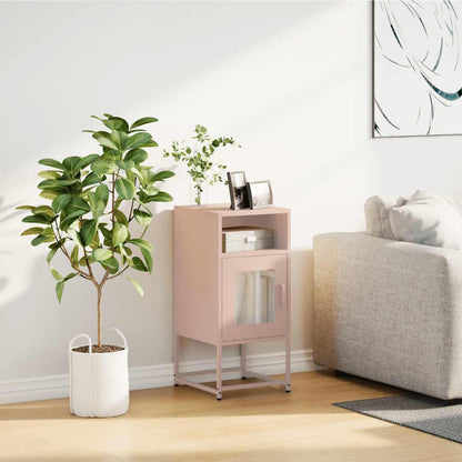 Bedside Cabinet Pink 36x39x78 cm Cold-rolled Steel