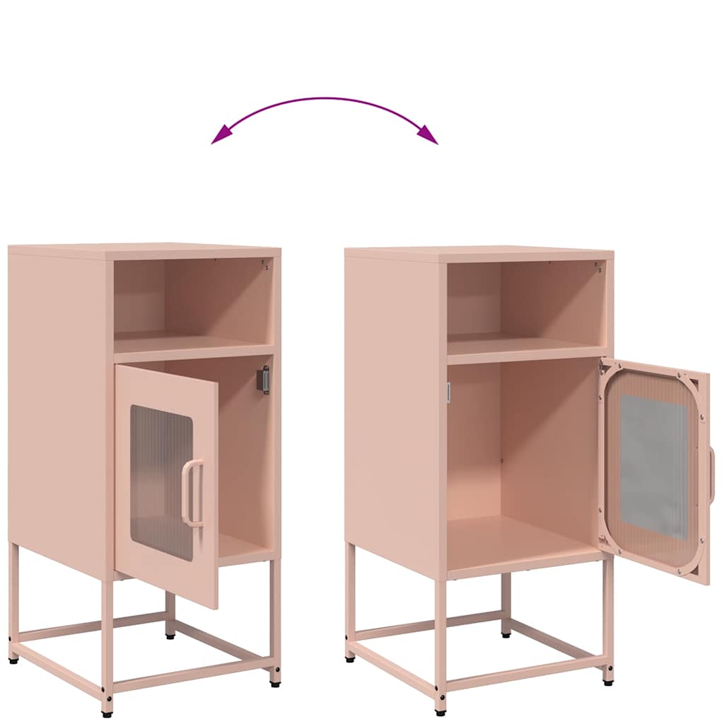 Bedside Cabinet Pink 36x39x78 cm Cold-rolled Steel