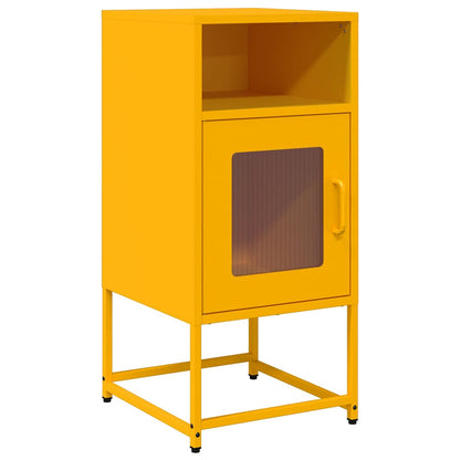 Bedside Cabinet Mustard Yellow 36x39x78 cm Cold-rolled Steel