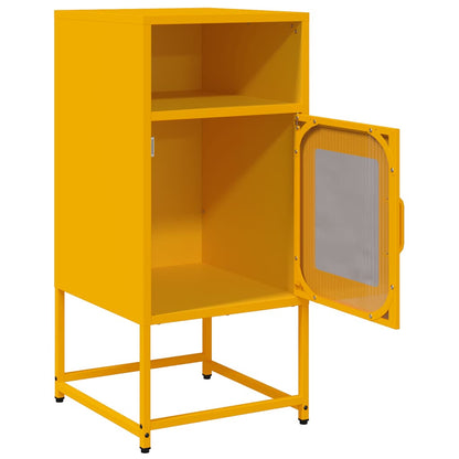 Bedside Cabinet Mustard Yellow 36x39x78 cm Cold-rolled Steel