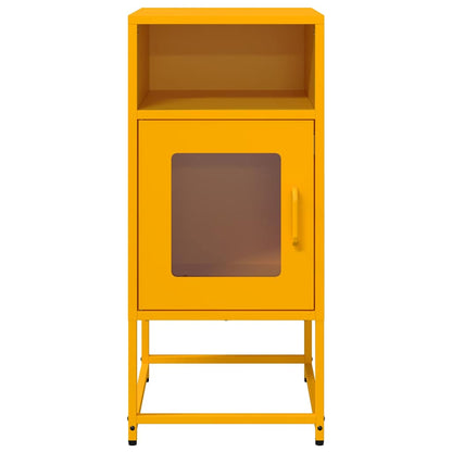 Bedside Cabinet Mustard Yellow 36x39x78 cm Cold-rolled Steel