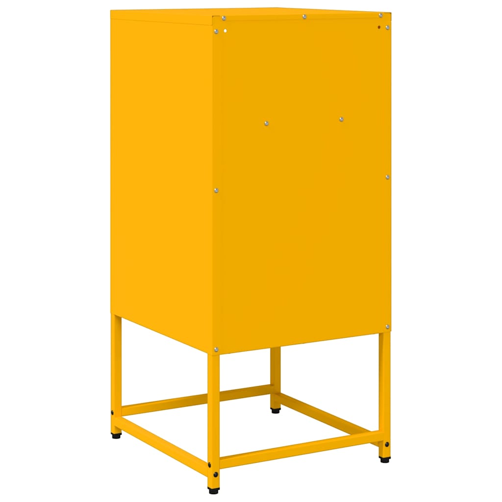 Bedside Cabinet Mustard Yellow 36x39x78 cm Cold-rolled Steel