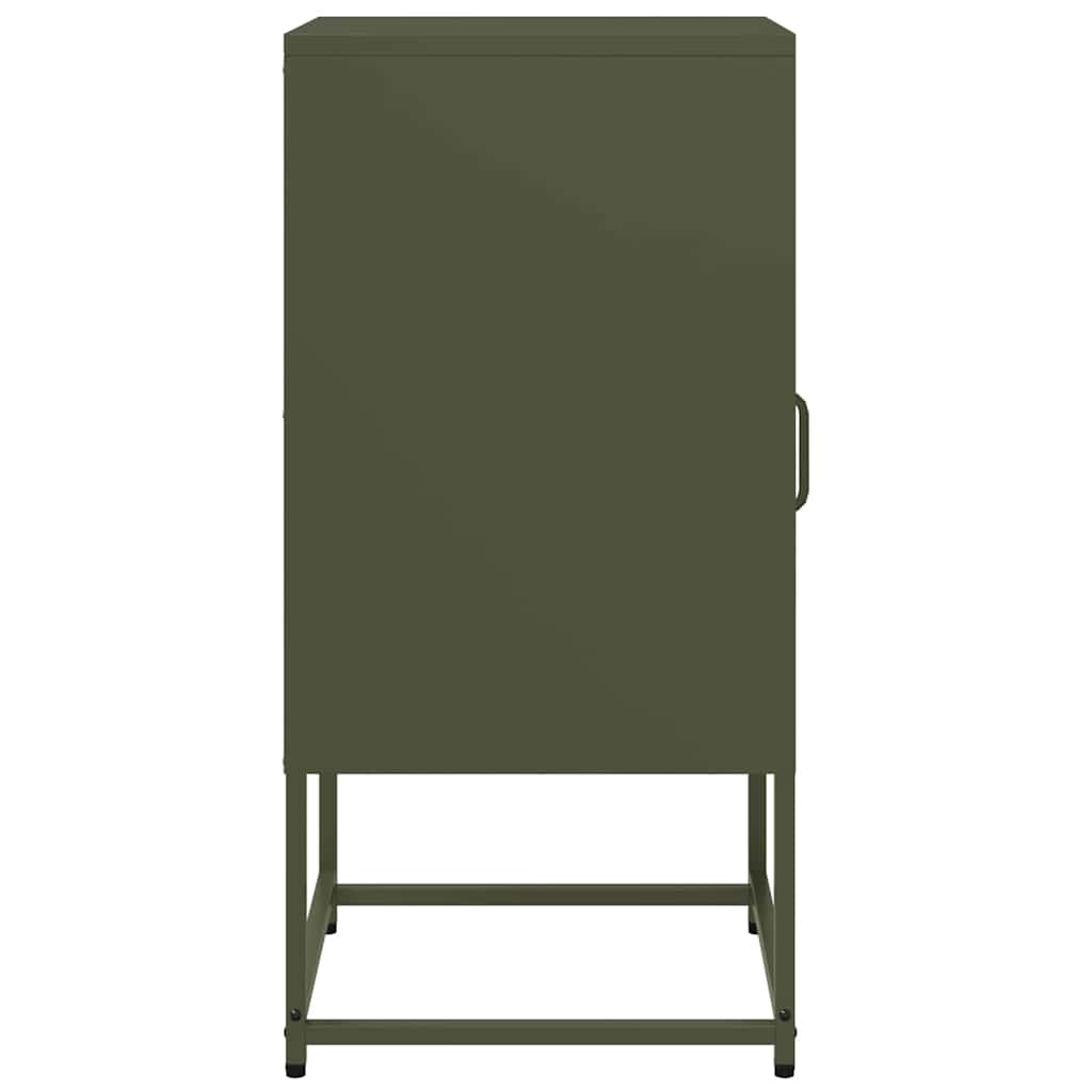 Bedside Cabinet Olive Green 36x39x78 cm Cold-rolled Steel