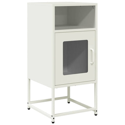 Bedside Cabinet White 36x39x78 cm Cold-rolled Steel