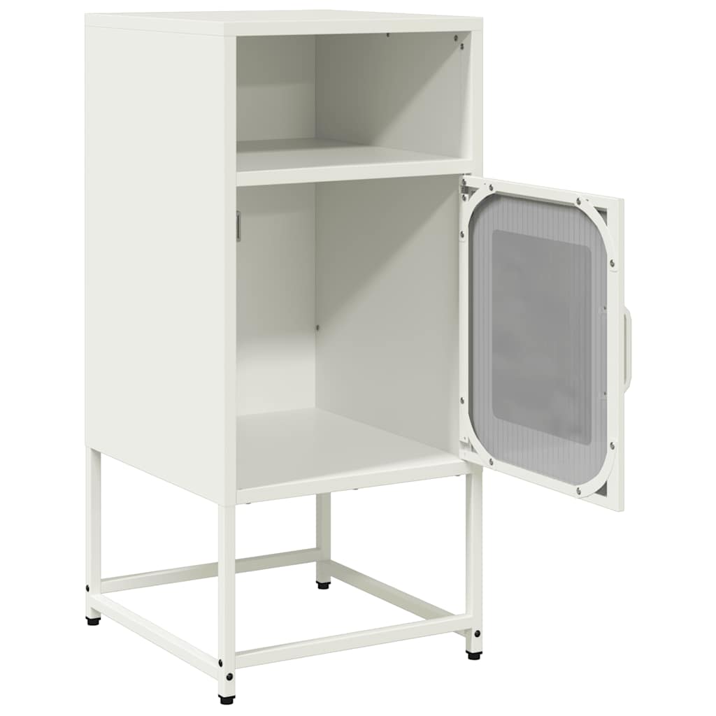 Bedside Cabinet White 36x39x78 cm Cold-rolled Steel