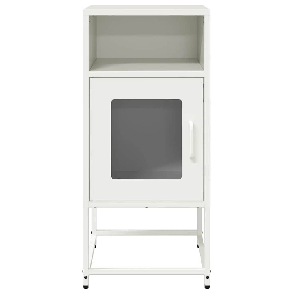 Bedside Cabinet White 36x39x78 cm Cold-rolled Steel