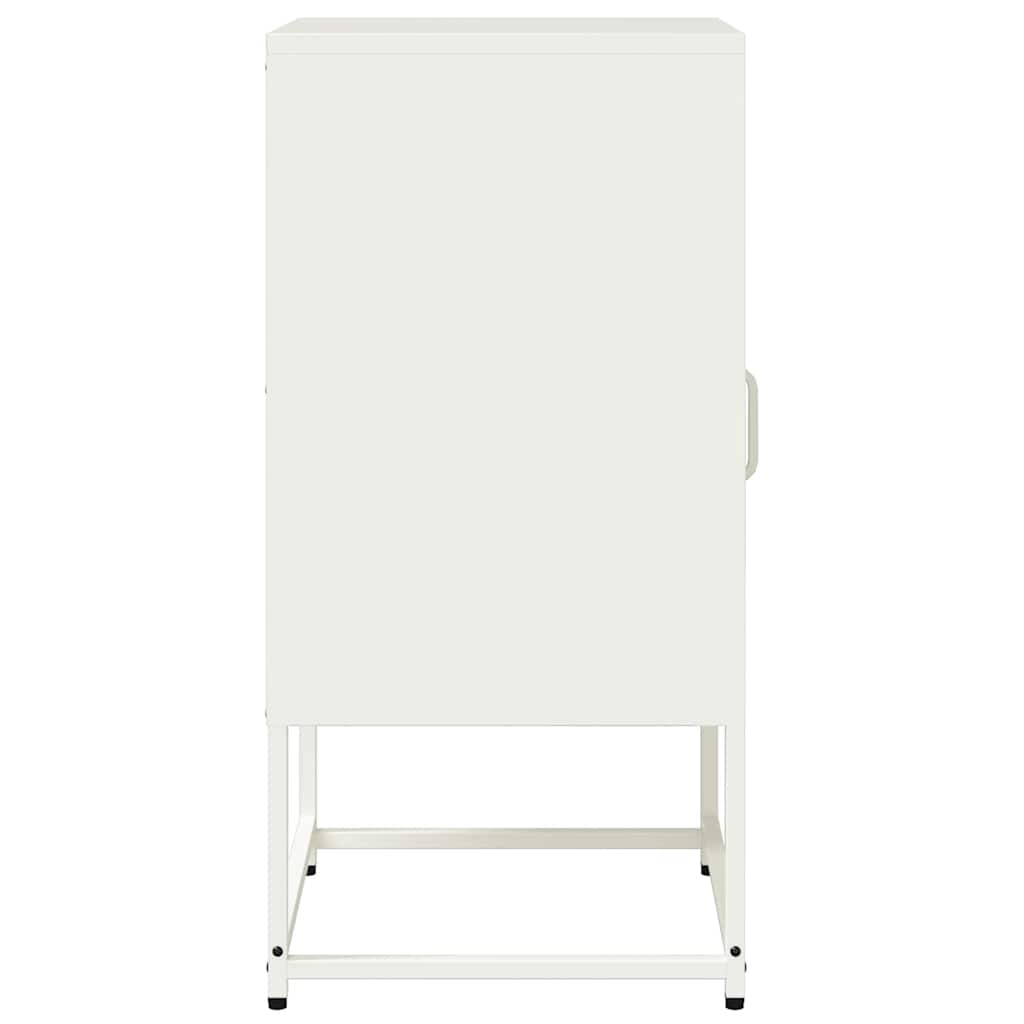 Bedside Cabinet White 36x39x78 cm Cold-rolled Steel