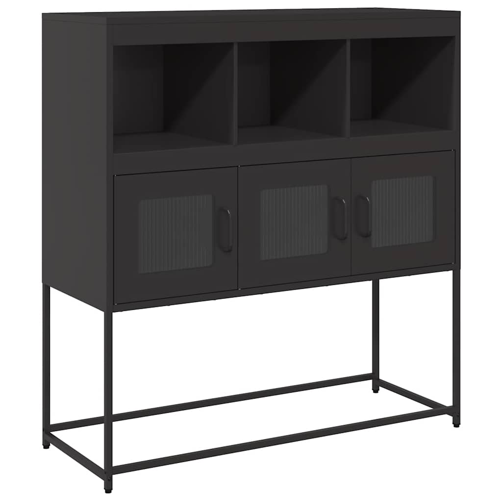 Sideboard Black 100.5x39x107 cm Cold-rolled Steel