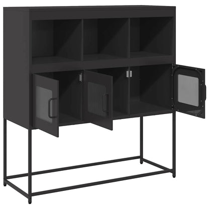 Sideboard Black 100.5x39x107 cm Cold-rolled Steel