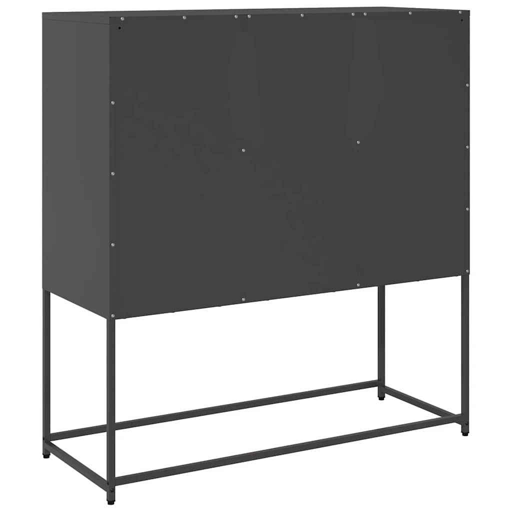 Sideboard Black 100.5x39x107 cm Cold-rolled Steel