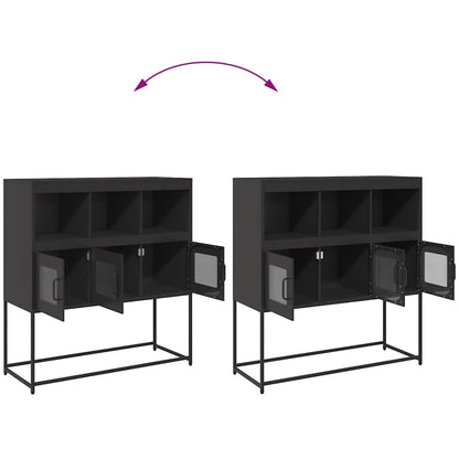 Sideboard Black 100.5x39x107 cm Cold-rolled Steel