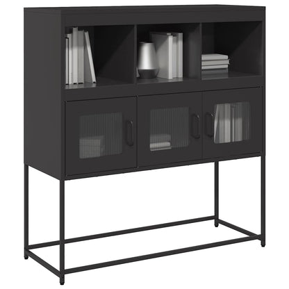 Sideboard Black 100.5x39x107 cm Cold-rolled Steel