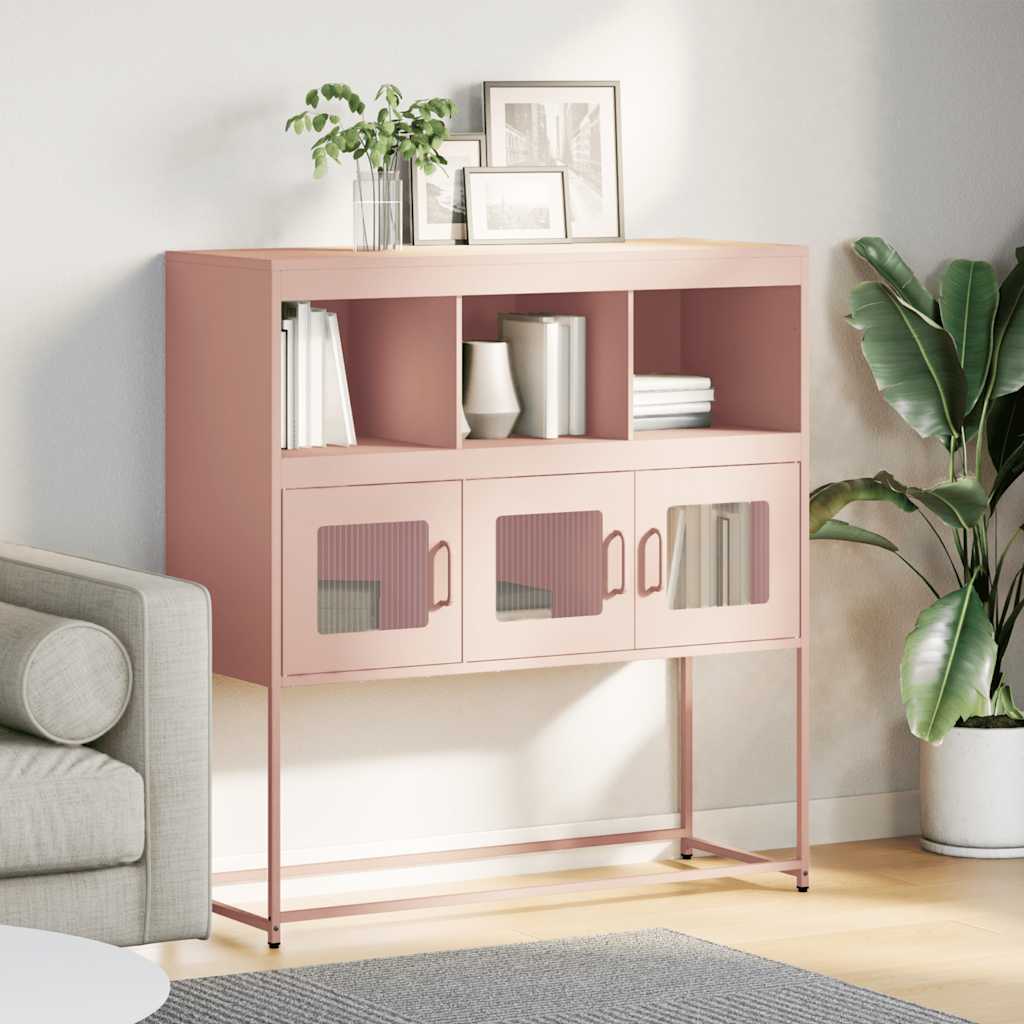 Sideboard Pink 100.5x39x107 cm Cold-rolled Steel