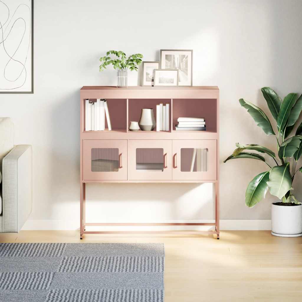 Sideboard Pink 100.5x39x107 cm Cold-rolled Steel