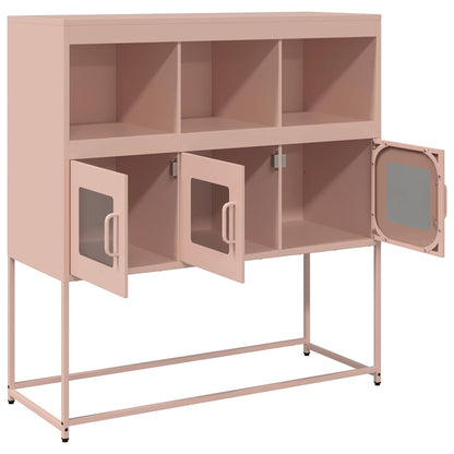 Sideboard Pink 100.5x39x107 cm Cold-rolled Steel