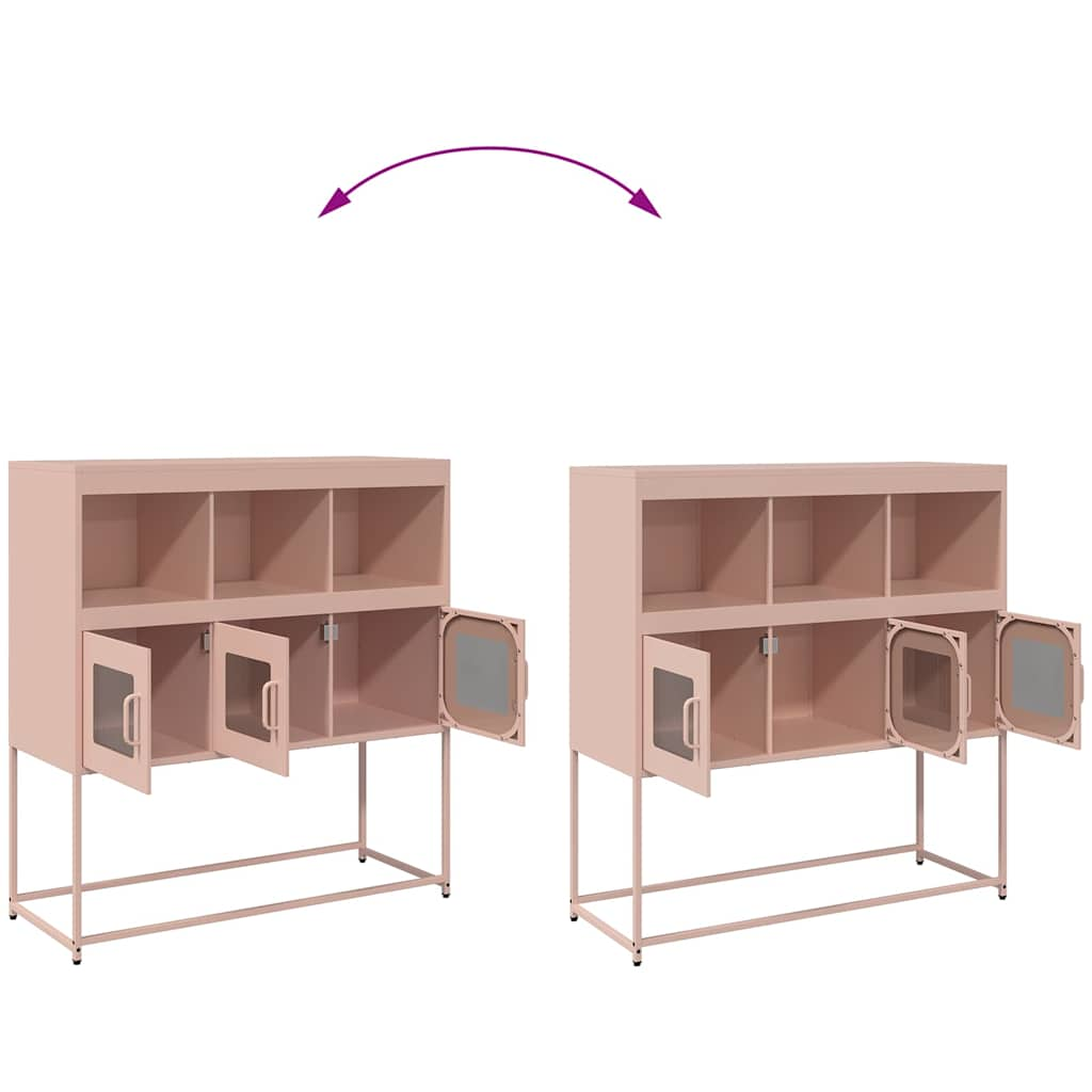 Sideboard Pink 100.5x39x107 cm Cold-rolled Steel