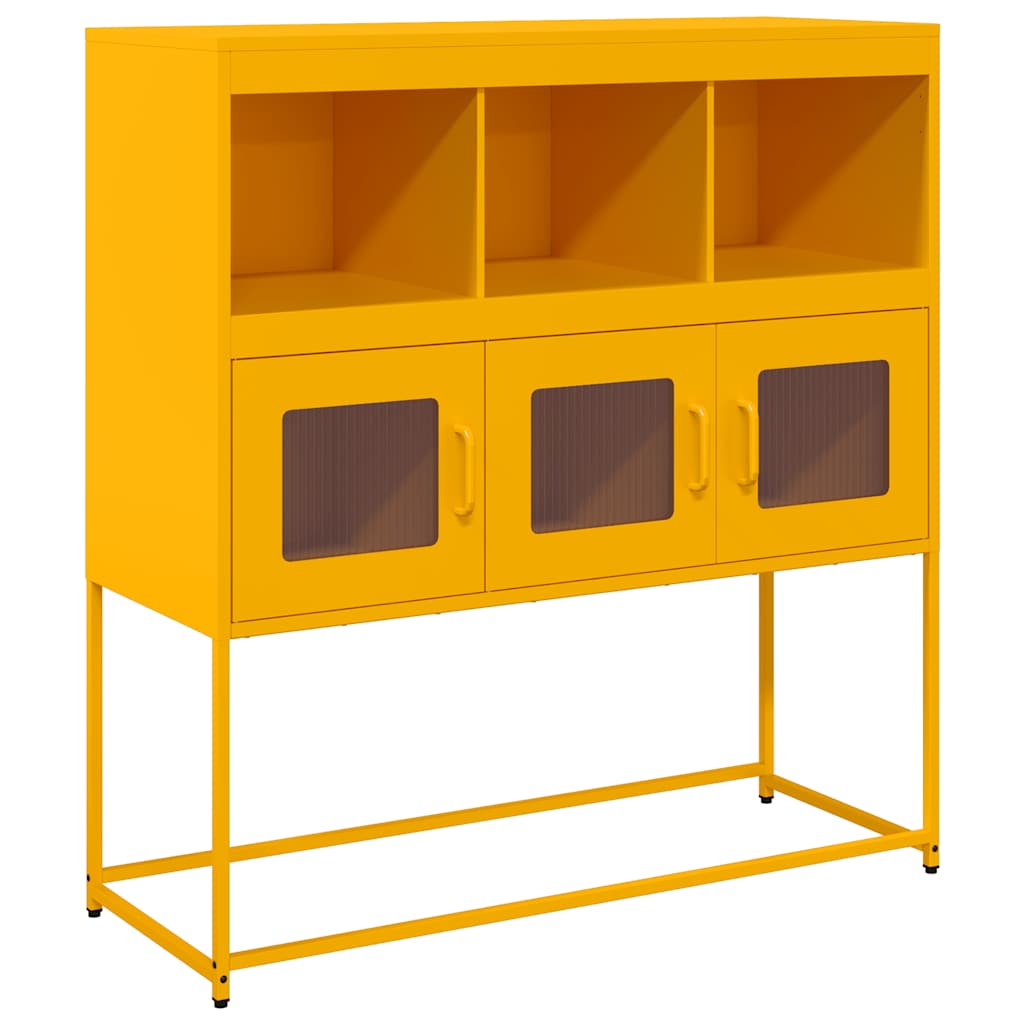 Sideboard Mustard Yellow 100.5x39x107 cm Cold-rolled Steel