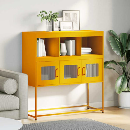 Sideboard Mustard Yellow 100.5x39x107 cm Cold-rolled Steel