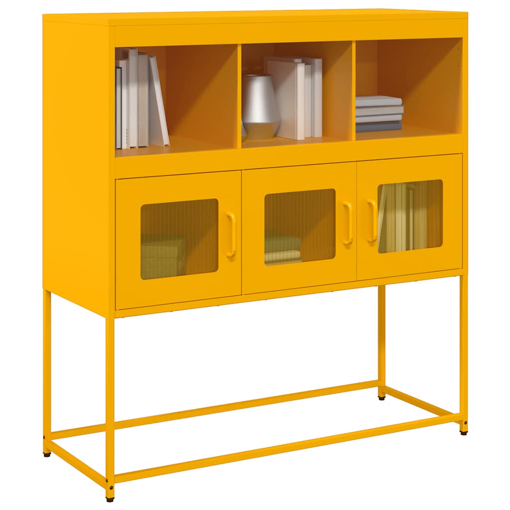 Sideboard Mustard Yellow 100.5x39x107 cm Cold-rolled Steel