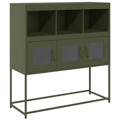 Sideboard Olive Green 100.5x39x107 cm Cold-rolled Steel