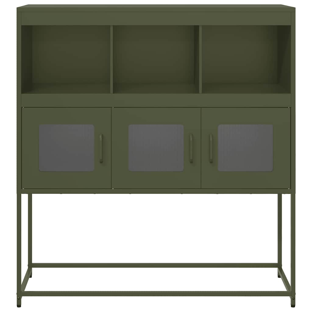 Sideboard Olive Green 100.5x39x107 cm Cold-rolled Steel