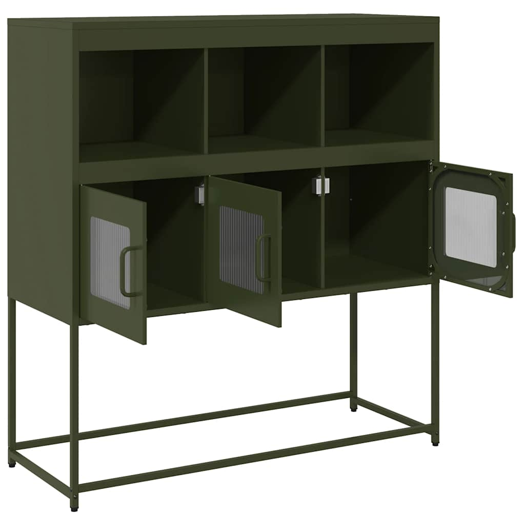 Sideboard Olive Green 100.5x39x107 cm Cold-rolled Steel