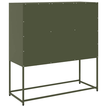 Sideboard Olive Green 100.5x39x107 cm Cold-rolled Steel