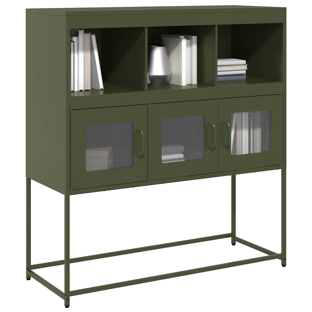 Sideboard Olive Green 100.5x39x107 cm Cold-rolled Steel