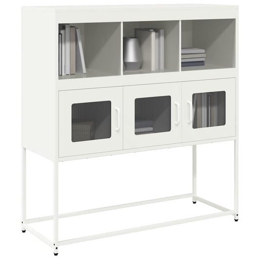 Sideboard White 100.5x39x107 cm Cold-rolled Steel