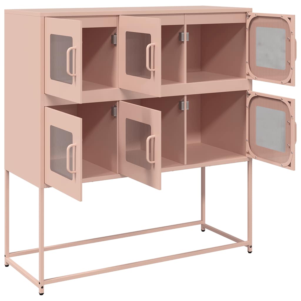 Sideboard Pink 100.5x39x107 cm Cold-rolled Steel